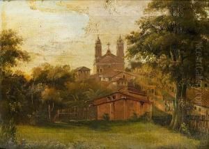The Church Of Santa Fede by Abraham Louis Buvelot