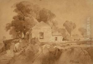 Farmhouse by Abraham Louis Buvelot