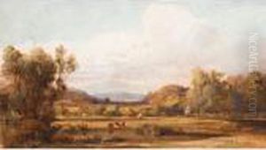 Landscape With Cattle, Victoria by Abraham Louis Buvelot