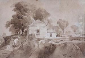 Farm House by Abraham Louis Buvelot
