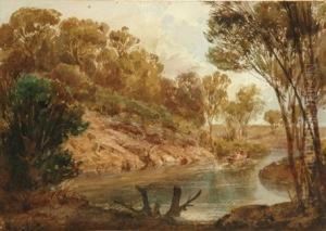 On The Yarra Near Survey by Abraham Louis Buvelot