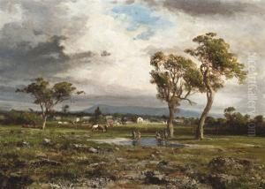 Northcote By Side Brunswick, Melbourne by Abraham Louis Buvelot