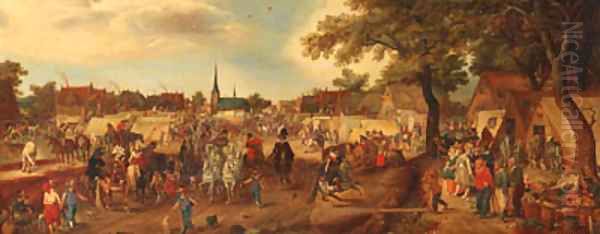 The Princes Maurits and Frederik Hendrik of Orange at the horse fair in Valkenburg - view 1