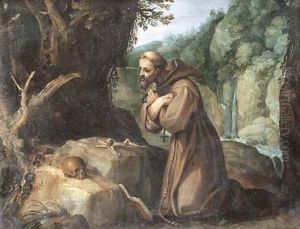 Saint Francis in the wilderness by Paul Bril