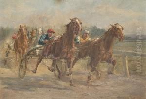 A Carriage Race by William Hounsom Byles