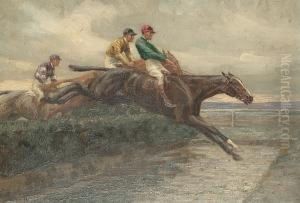 'at The Distance'; The Jump by William Hounsom Byles