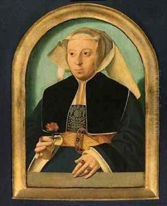Lady with Red Flower by Bartholomaeus, the Elder Bruyn