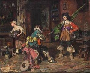 "escena De Taberna". by Maximo Juderias Caballero