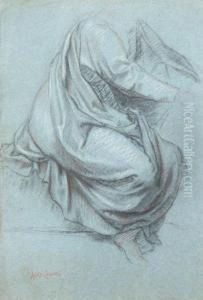 Etude De Figure Drapee Pierre Noire