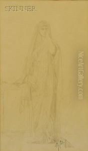 Sketch Of A Neoclassical Maiden by Alexandre Cabanel