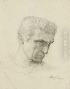 Portrait D'homme De Trois-quarts by Alexandre Cabanel