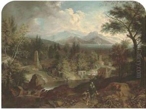 A river landscape with the Flight into Egypt