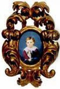 Ritratto Di Bimbo Con Cane by Vincenzo Cabianca