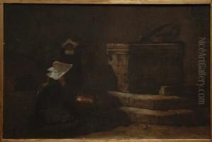 Cistercian Nuns By A Well