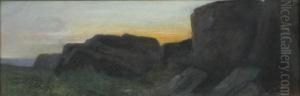 Paesaggio Roccioso All'alba by Vincenzo Cabianca