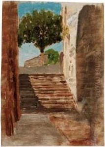 Scorcio Di Paese by Vincenzo Cabianca