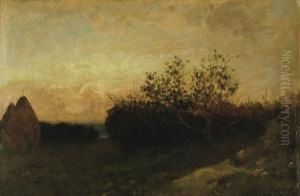 Pagliai Sul Mare Verso Sera by Vincenzo Cabianca