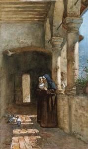 Suore Nella Loggia by Vincenzo Cabianca