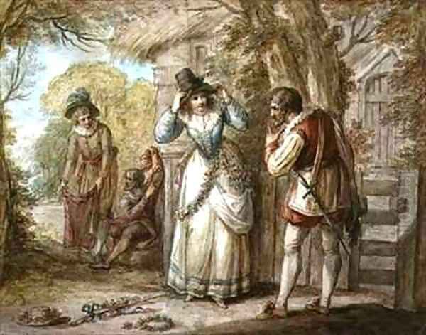 Florizel and Autolycus changing Garments - view 1