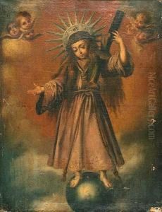 Christ As Salvator Mundi by Miguel Cabrera