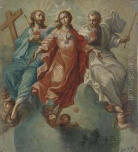 La Santisima Trinidad Con La Virgen