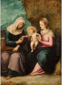 The Madonna And Child With Saint Anne In A Landscape The Madonna And Child With Saint Anne In A Landscape