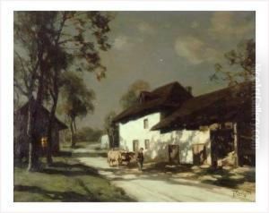 Retour Du Paysan Au Clair De Lune by Francois Charles Cachoud
