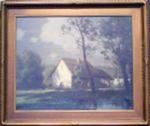 Moonlit Cottage by Francois Charles Cachoud