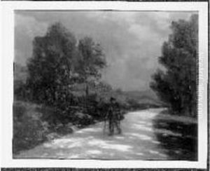 Le Cheminot Sur La Route Ombragee