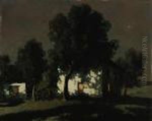 French Farmhouse By Moonlite by Francois Charles Cachoud