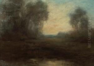 Evening In A Forest Clearing by Giuseppe Cadenasso