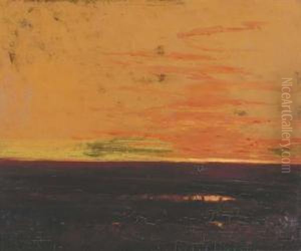 Sunset Over A Marsh - view 1