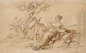 Daphne Transformed Into A Tree Shown By Cupid To A Recliningvenus