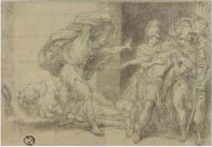 Scene De Tragedie Antique: La Mort De Lucrece (?)