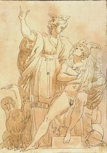 Mythological God And Goddesses: A Pair<</b> by Giuseppe Cades