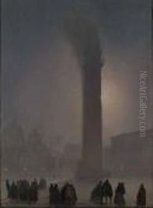 Effetto Di Luna E Nebbia Sul Campanile Di S. Marco A Venezia