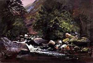Study of Rocks on the River Lynn by William Corbett Burder