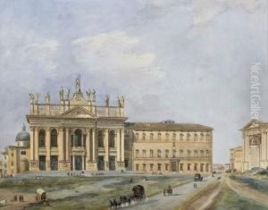 Rome, San Giovanni In Laterano, Circa 1840.