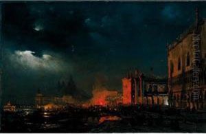 Festa Notturna Sul Molo Di San
Marco In Occasione Dei Festeggiamenti Per L'arciduca Massimiliano
D'asburgo by Ippolito Caffi