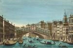 Venice: The Rialto Bridge by Ippolito Caffi