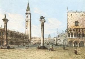 Venedig - Blick Uber Die Piazzetta
Zum Torre Dell'orologio. by Ippolito Caffi