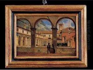 Figure In Un Chiostro