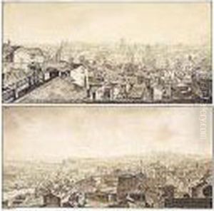 A Pair Of Views Looking Over The Rooftops Of Rome And Florence A Pair Of Views Looking Over The Rooftops Of Rome And Florence