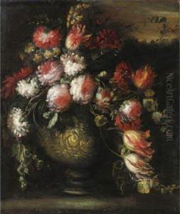 Natura Morta Con Vaso Di Fiori by Margherita Caffi
