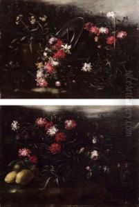 Natura Morta Di Fiori Con Limoni by Margherita Caffi