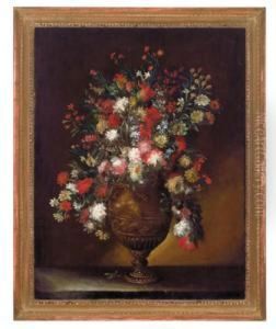 Blumenstillleben Mit Vergoldeter Prunkvase thumbnail