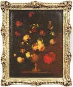 Flowers In A Vase. A Pair