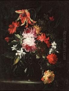 Vase De Fleurs. by Margherita Caffi