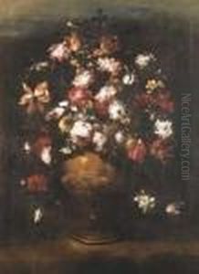 Coppia Di Nature Morte Con Fiori by Margherita Caffi