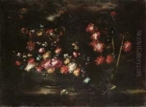 Bacile Di Fiori Su Basamento E Altri Fiori thumbnail